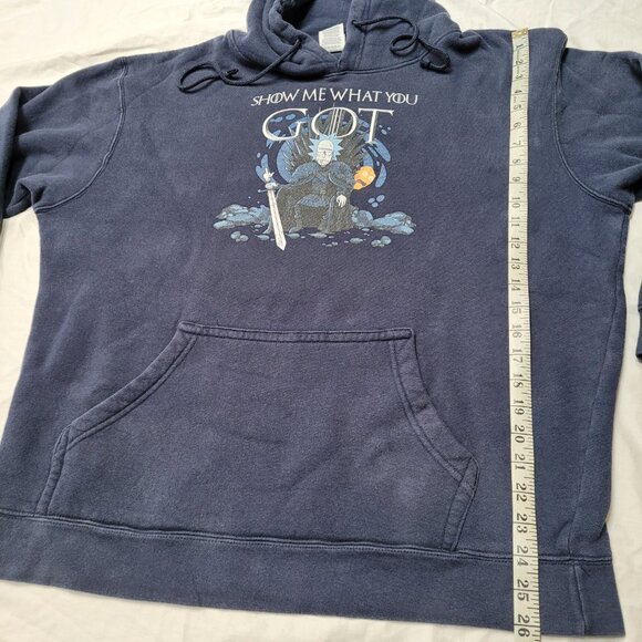 Rick & Morty Hoodie Game of Thrones Rare Collab Delta Tag Show Me What You GOT - Picture 6 of 8